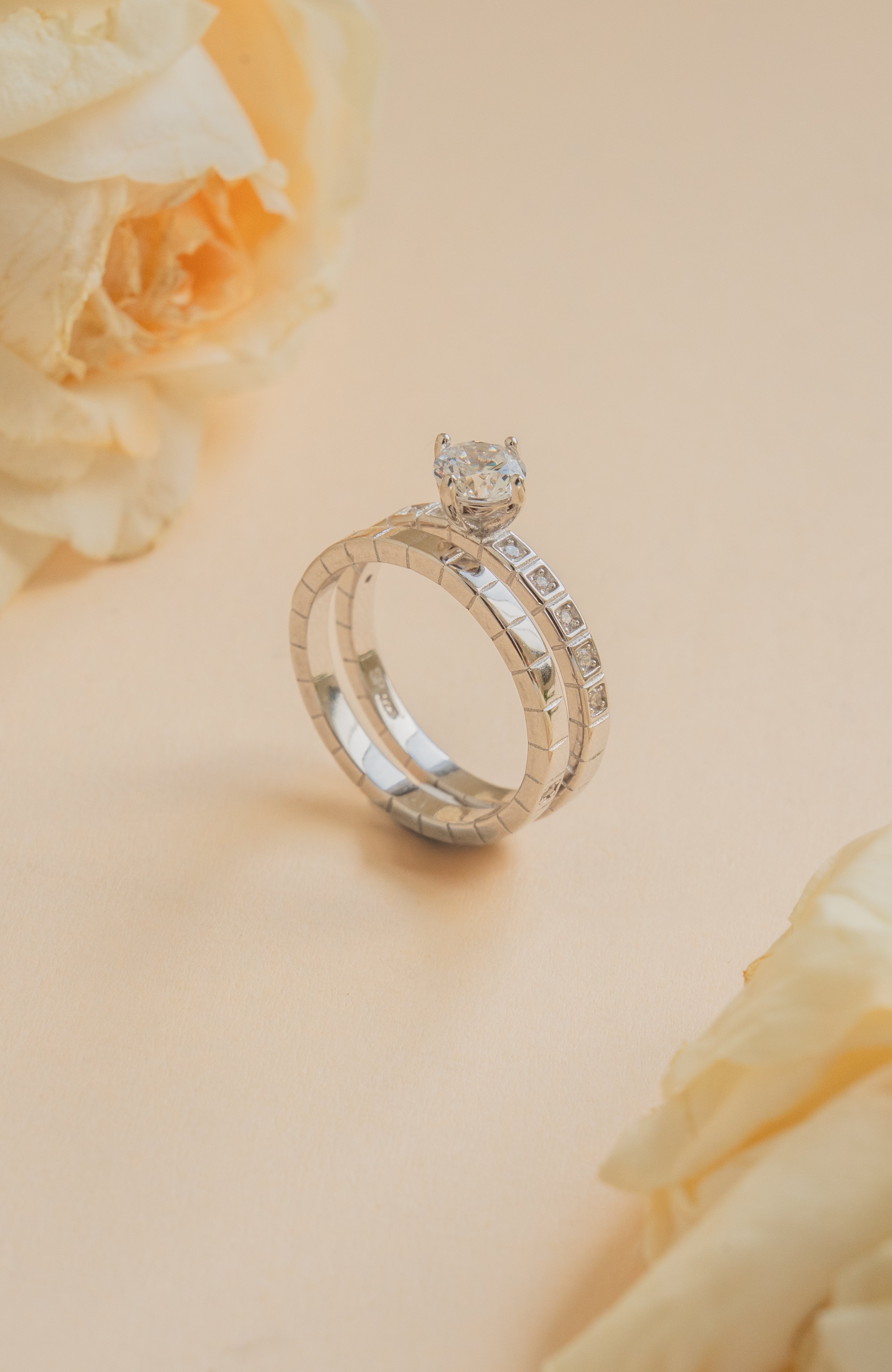 Eterna Gleam Duet Sterling Silver Ring
